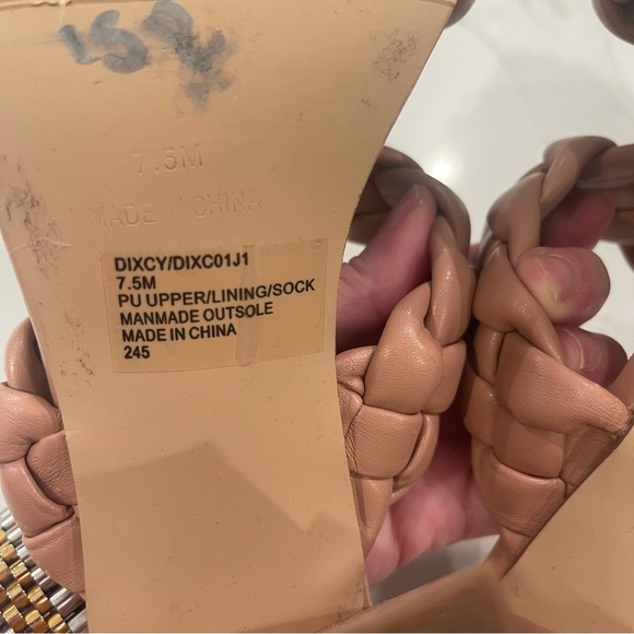 Madden Girl tan braided strappy block heels - Picture 7 of 16